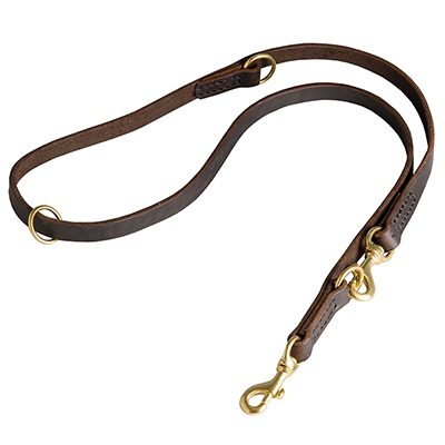 Leather dog leash handmade